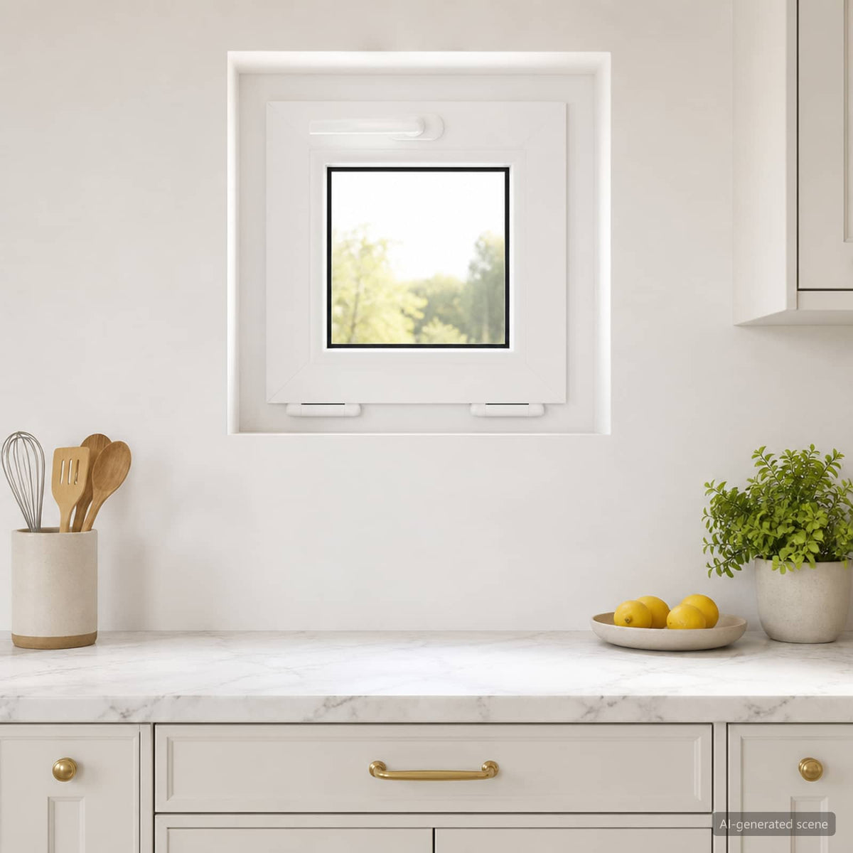 Kleur binnenkant kelderraam Wit RISOR 40 x 40 cm is nu te koop bij PeponiXL, paradijselijk wonen!