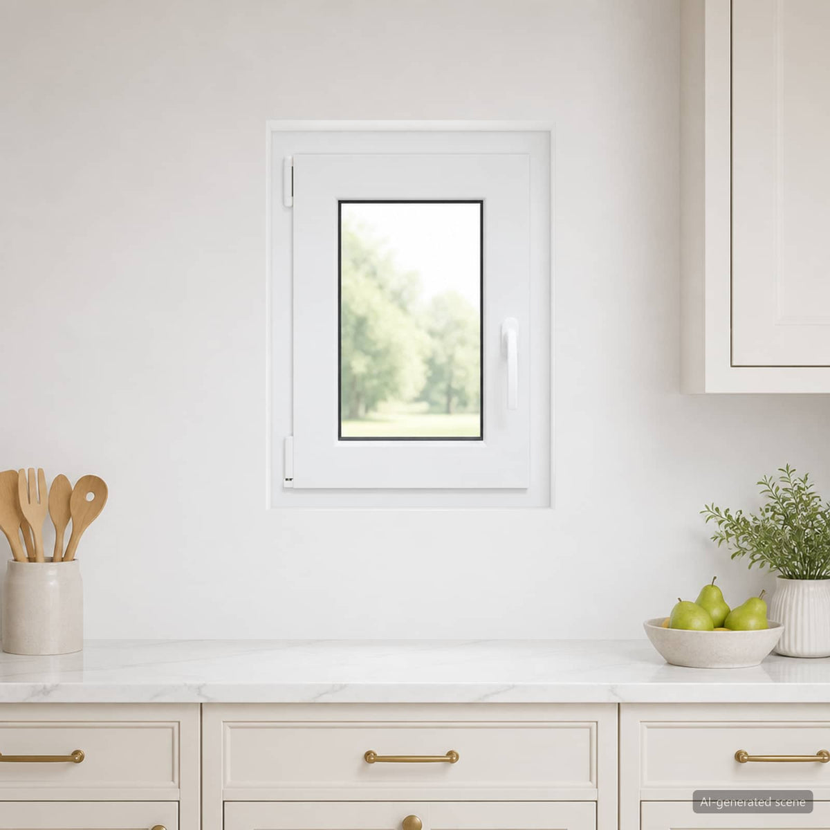 Kleur binnenkant kelderraam Wit RISOR 50 x 55 cm is nu te koop bij PeponiXL, paradijselijk wonen!