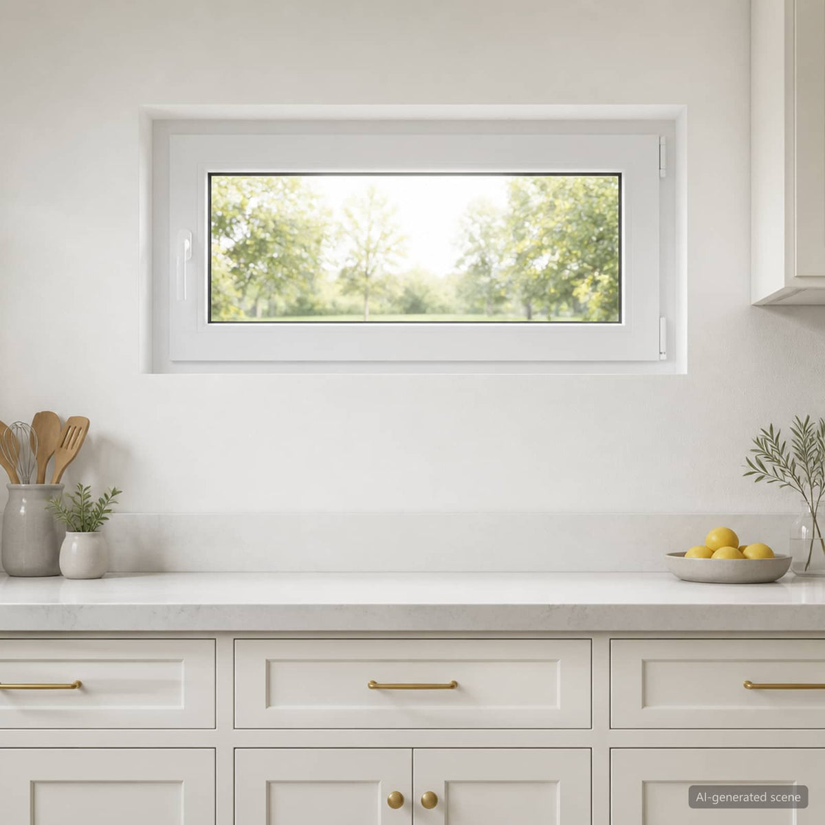 Kleur binnenkant kelderraam Wit RISOR 100 x 55 cm is nu te koop bij PeponiXL, paradijselijk wonen!