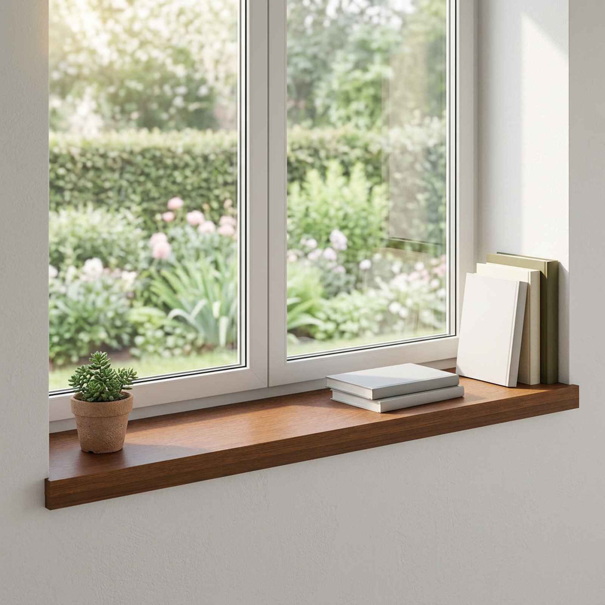 vidaXL Raamkozijnen 2 st Donkerbruin 100 x 30 x 2 cm Massief Eikenhout