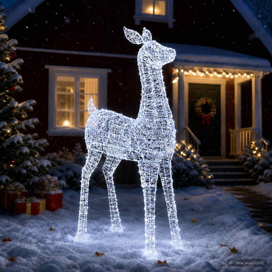 Led-kerstverlichting rendier LOVIISA 900 LED's Koel wit is nu te koop bij PeponiXL, paradijselijk wonen!