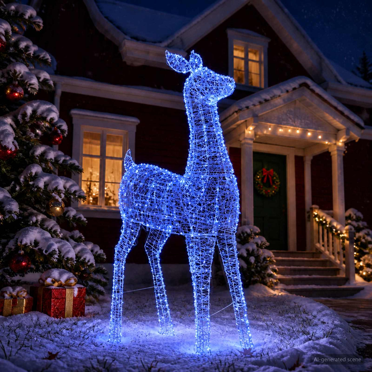 Led-kerstverlichting rendier LOVIISA 900 LED's Blauw is nu te koop bij PeponiXL, paradijselijk wonen!