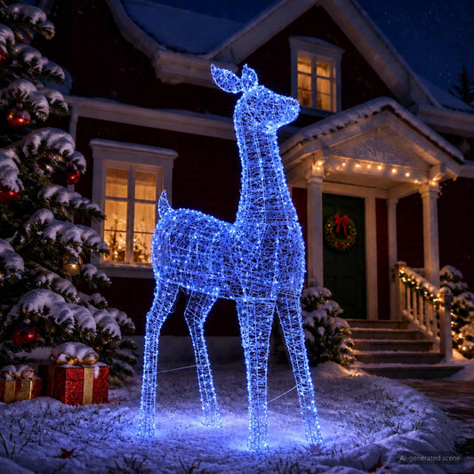 Led-kerstverlichting rendier LOVIISA 900 LED's Blauw is nu te koop bij PeponiXL, paradijselijk wonen!
