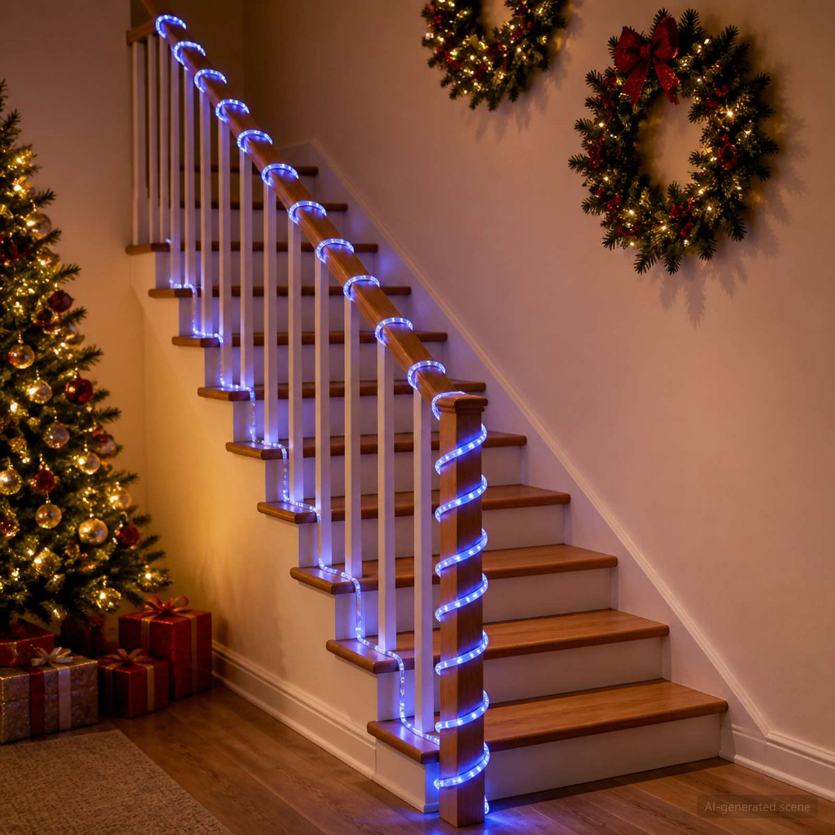 Led-kerstlichtslang 2400 LED's Blauw 100 m is nu te koop bij PeponiXL, paradijselijk wonen!