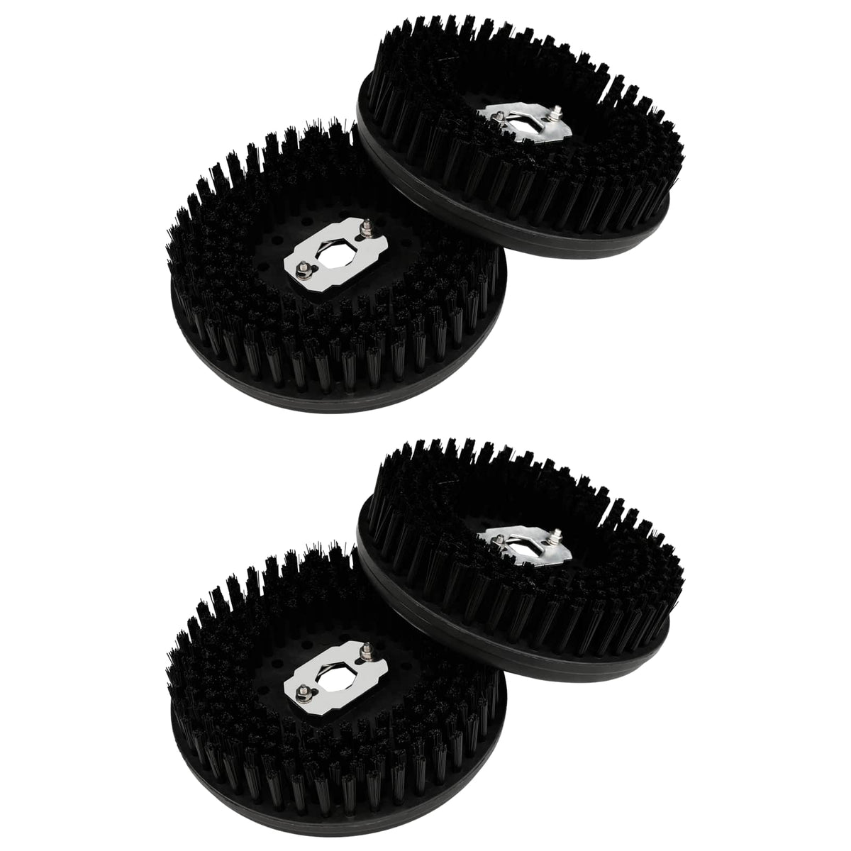 Borstelkop voor vloerpolijstmachine 4 st Ø 13 cm Zwart is nu te koop bij PeponiXL, paradijselijk wonen!