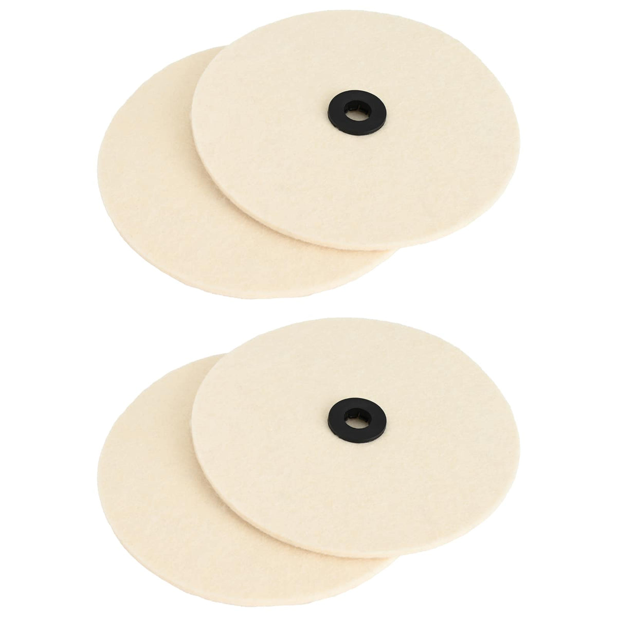 Viltpads voor vloerboenmachine 4 st Ø 14 cm Licht Crème is nu te koop bij PeponiXL, paradijselijk wonen!