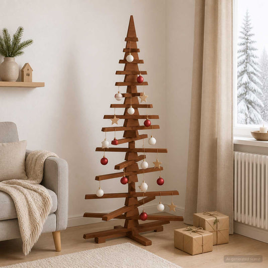 vidaXL Houten kerstboom KOTKA 150 cm Massief grenenhout