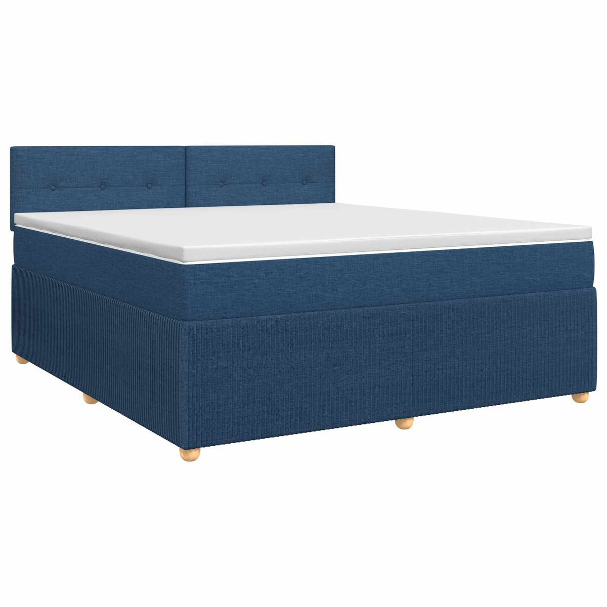 Boxspringbed met matras met hoofdeinde Blauw 140 x 190 cm Stof is nu te koop bij PeponiXL, paradijselijk wonen!