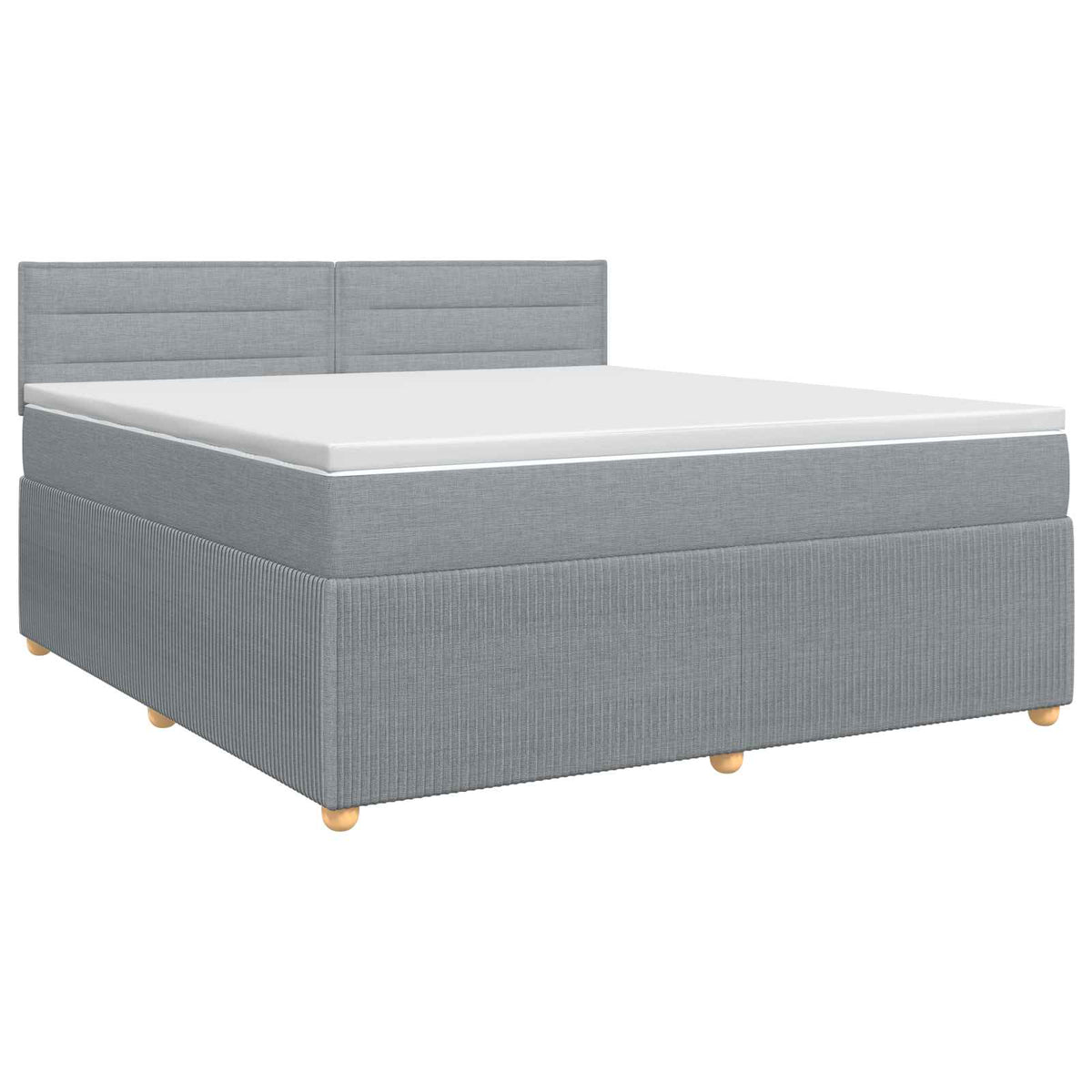 Boxspringbed met matras Lichtgrijs 140 x 200 cm Stof is nu te koop bij PeponiXL, paradijselijk wonen!