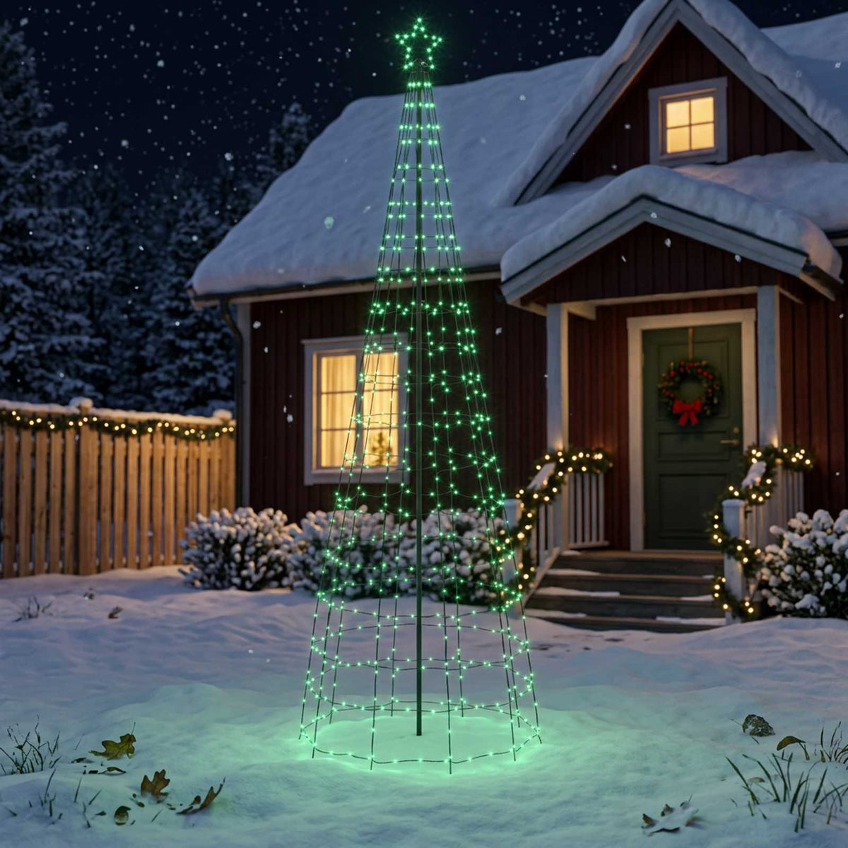 LED Kerstboom EKENAS 300 cm 390 LED's RGB Staal RGB is nu te koop bij PeponiXL, paradijselijk wonen!
