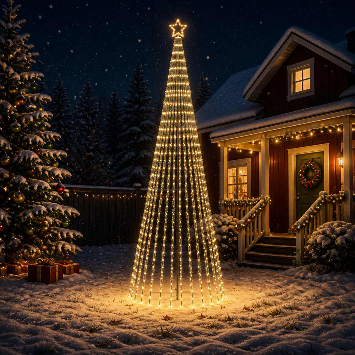 LED Kerstboom EKENAS 400 cm 1028 LED's Warmwit Staal Zwart is nu te koop bij PeponiXL, paradijselijk wonen!
