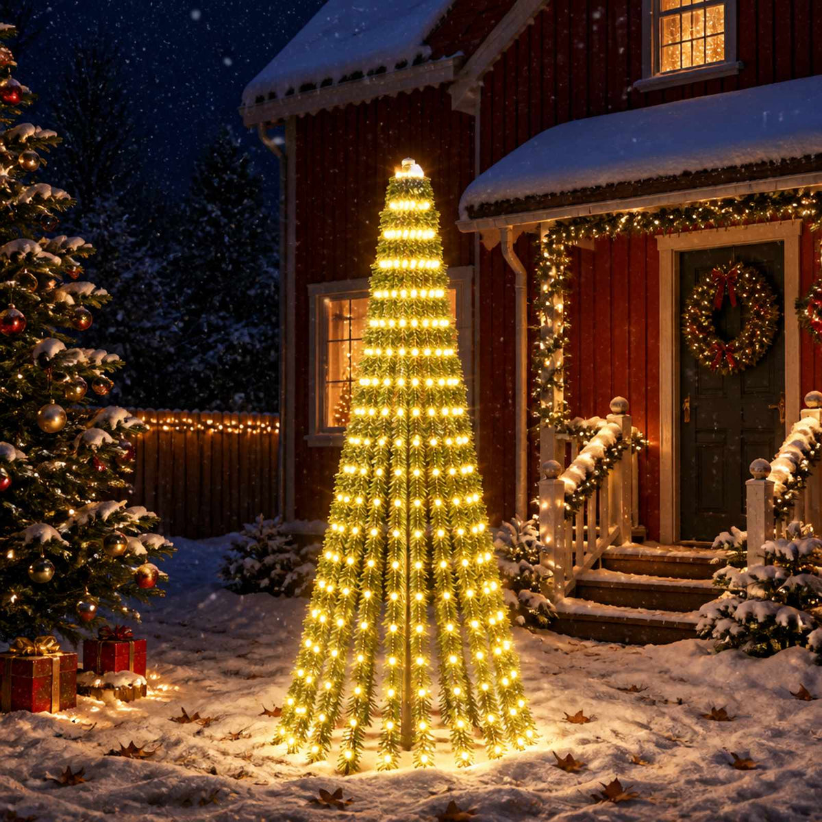 LED Kerstboom EKENAS 220 cm 460 LED's Warmwit Staal Groen is nu te koop bij PeponiXL, paradijselijk wonen!