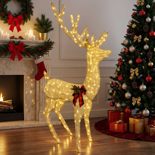 3D Kerst Rendier LOVIISA 250 LED's Warmwit 96 x 40 x 180 cm is nu te koop bij PeponiXL, paradijselijk wonen!