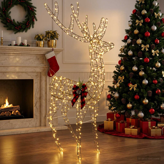 3D Kerst Rendier LOVIISA 560 LED's Warmwit 96 x 40 x 180 cm is nu te koop bij PeponiXL, paradijselijk wonen!