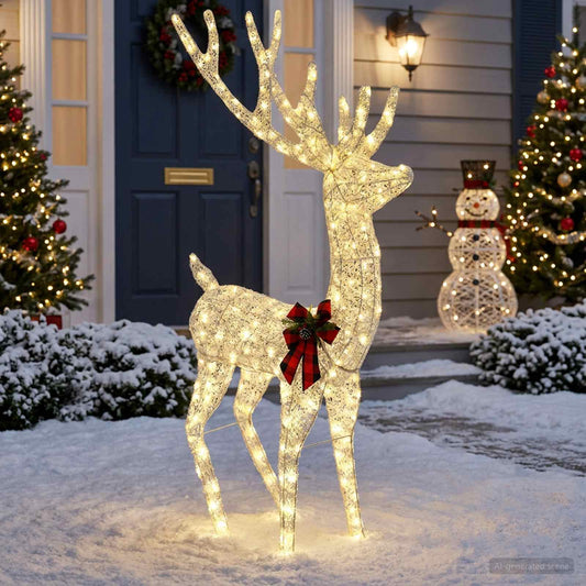 3D Kerst Rendier LOVIISA 250 LED's Warmwit 96 x 40 x 180 cm is nu te koop bij PeponiXL, paradijselijk wonen!