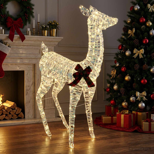 3D Kerst Rendier LOVIISA 200 LED's Warmwit 96 x 40 x 140 cm is nu te koop bij PeponiXL, paradijselijk wonen!