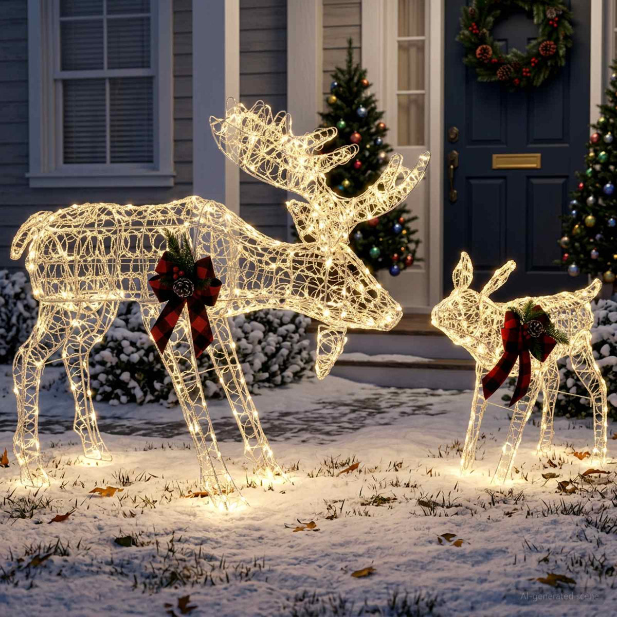 Eland kerstdecoratie LOVIISA 2 st 240 LED's Warmwit is nu te koop bij PeponiXL, paradijselijk wonen!