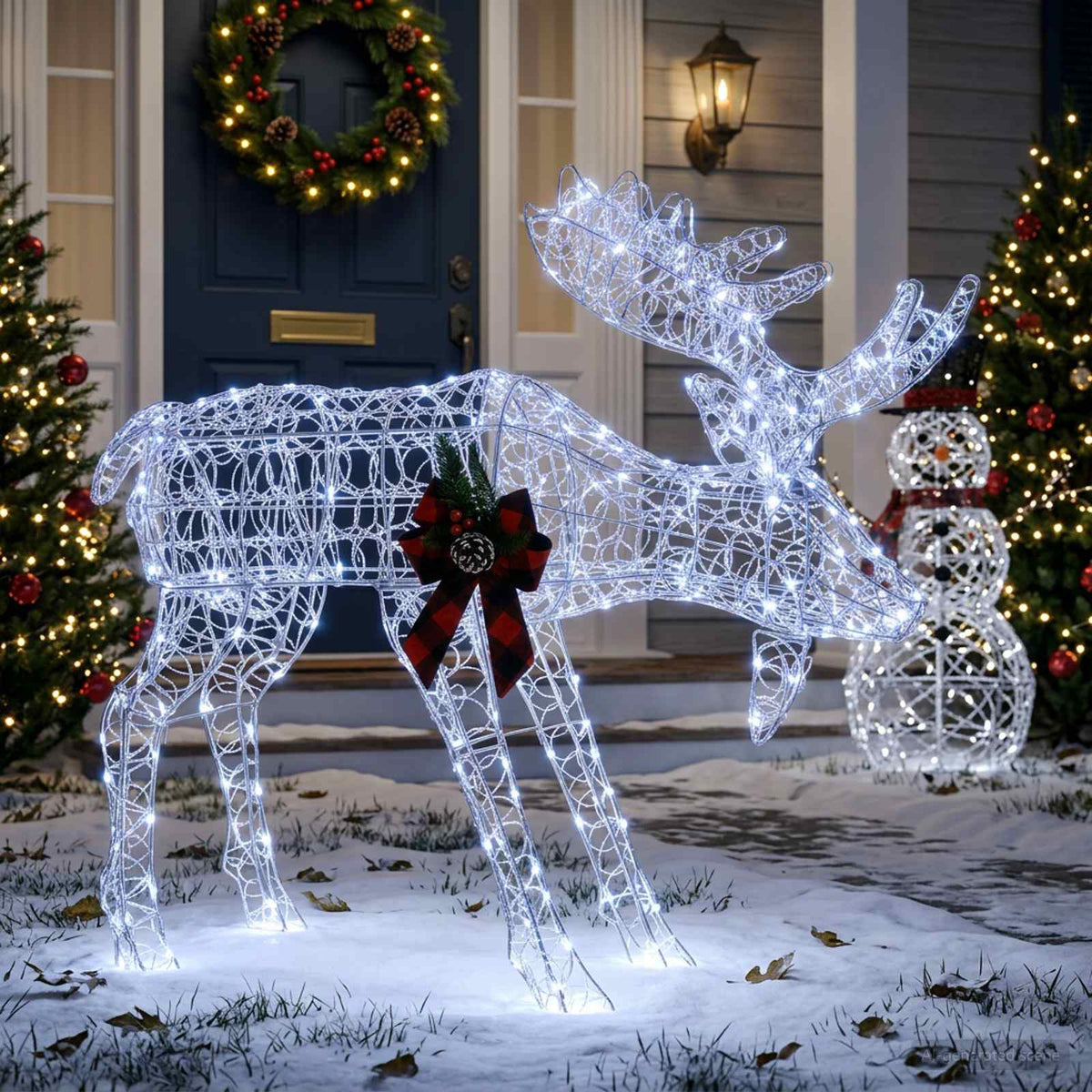 Eland kerstdecoratie LOVIISA 170 LED's Blauw 120 x 27 x 105 cm is nu te koop bij PeponiXL, paradijselijk wonen!