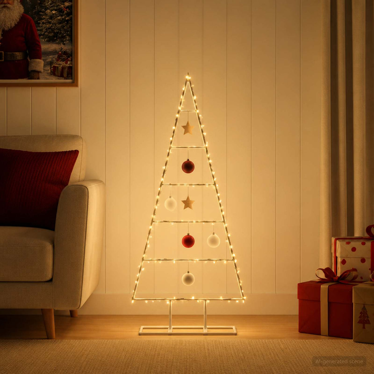 Metalen kerstboom KUOPIO 90 cm Poedergecoat staal Wit is nu te koop bij PeponiXL, paradijselijk wonen!