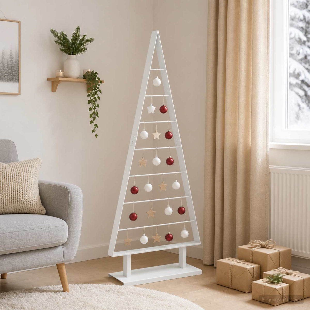 Metalen kerstboom KUOPIO 125 cm Staal Wit is nu te koop bij PeponiXL, paradijselijk wonen!