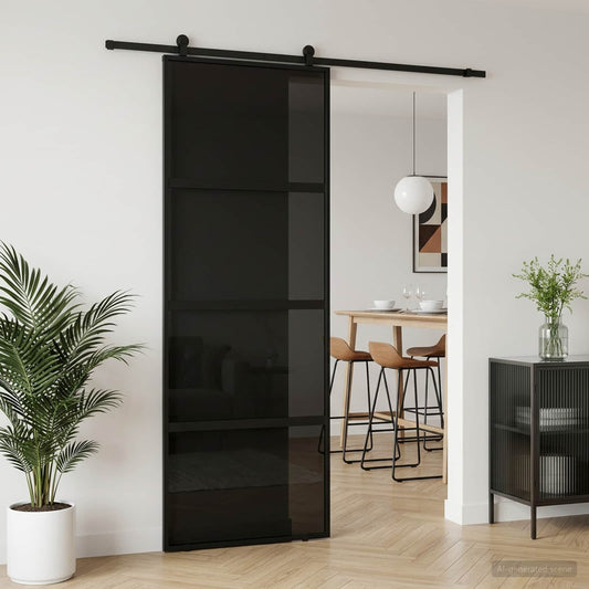 Schuifdeur 76 x 205 cm Gelaagd Glas en Aluminium is nu te koop bij PeponiXL, paradijselijk wonen!