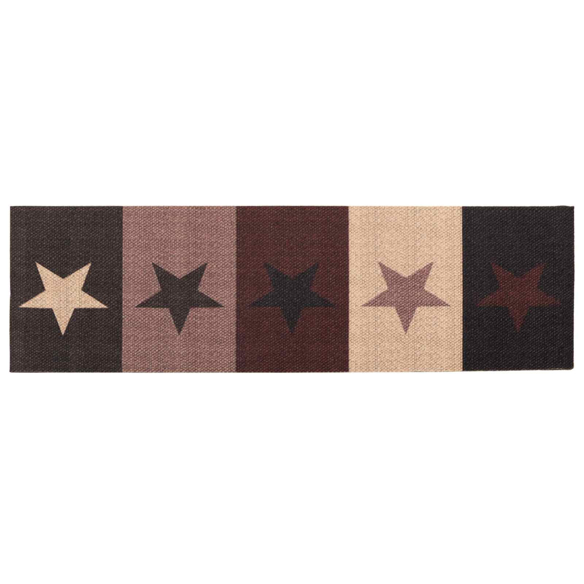 vidaXL Keuken Vloerkleed rode sterren 300 x 60 cm 100% Polyamide