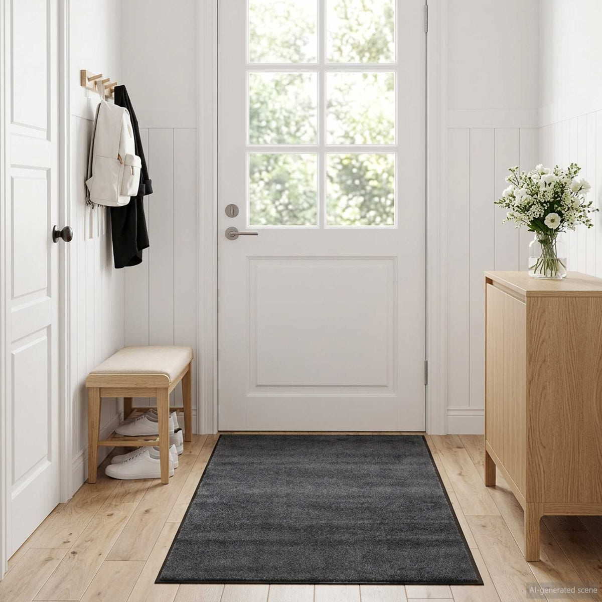 Deurmat Lichtgrijs 350 x 120 cm 100% Polyamide is nu te koop bij PeponiXL, paradijselijk wonen!