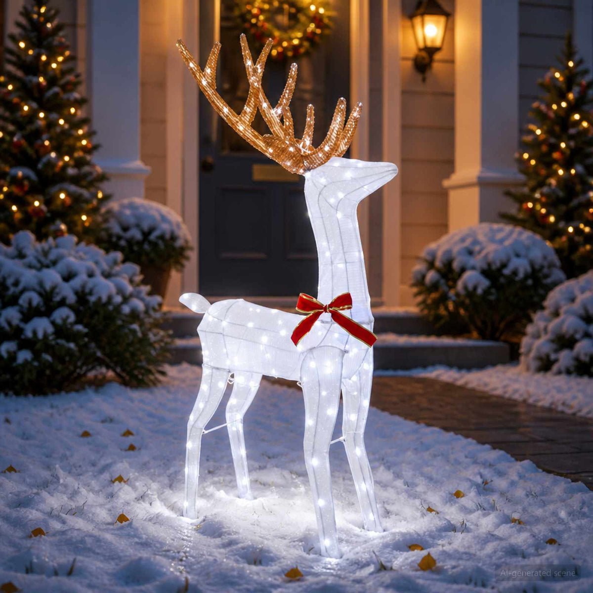 3D Kerst Rendier LOVIISA 140 LED's Koel wit 70 x 26 x 128 cm is nu te koop bij PeponiXL, paradijselijk wonen!
