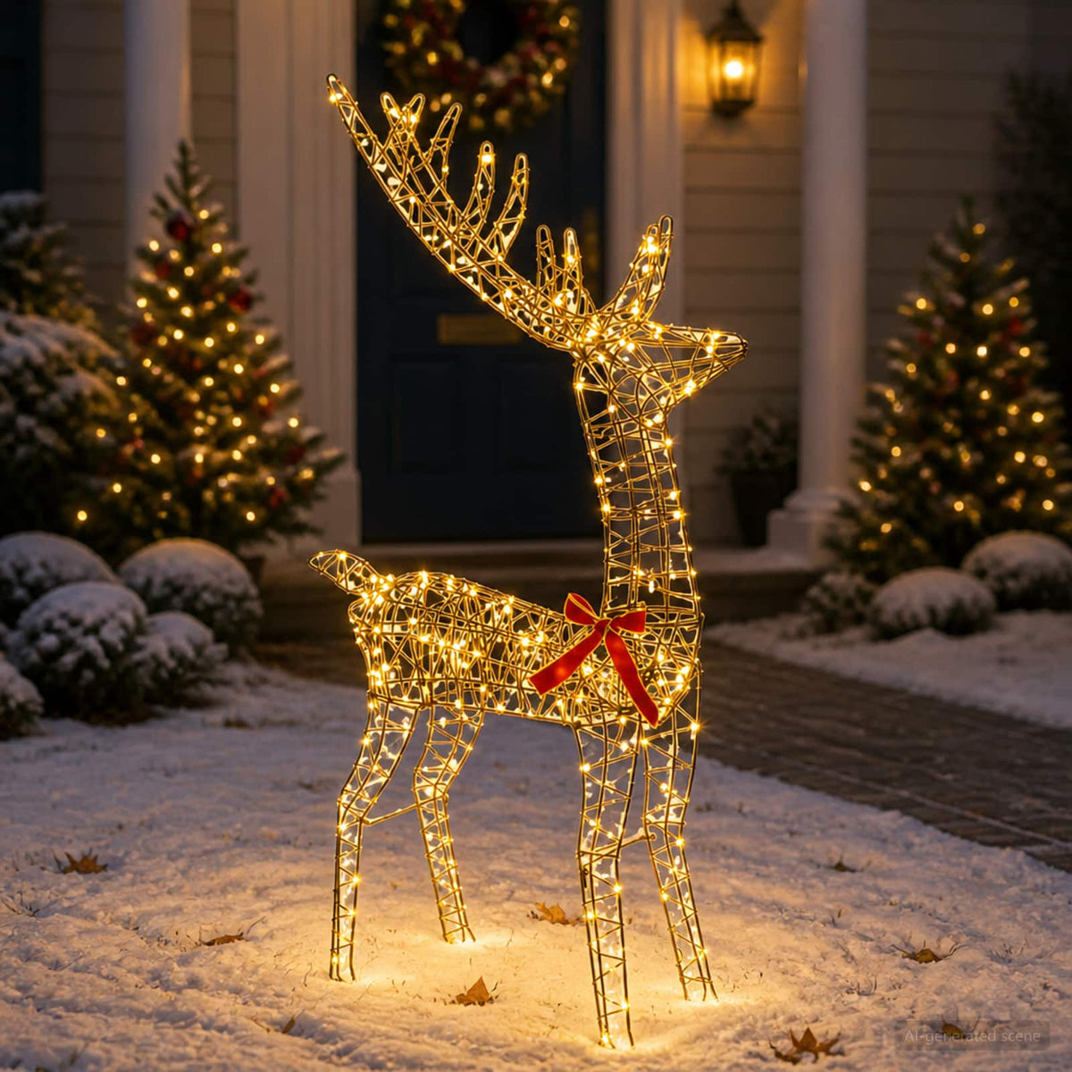 3D Kerst Rendier LOVIISA 300 LED's Warmwit 70 x 26 x 128 cm is nu te koop bij PeponiXL, paradijselijk wonen!