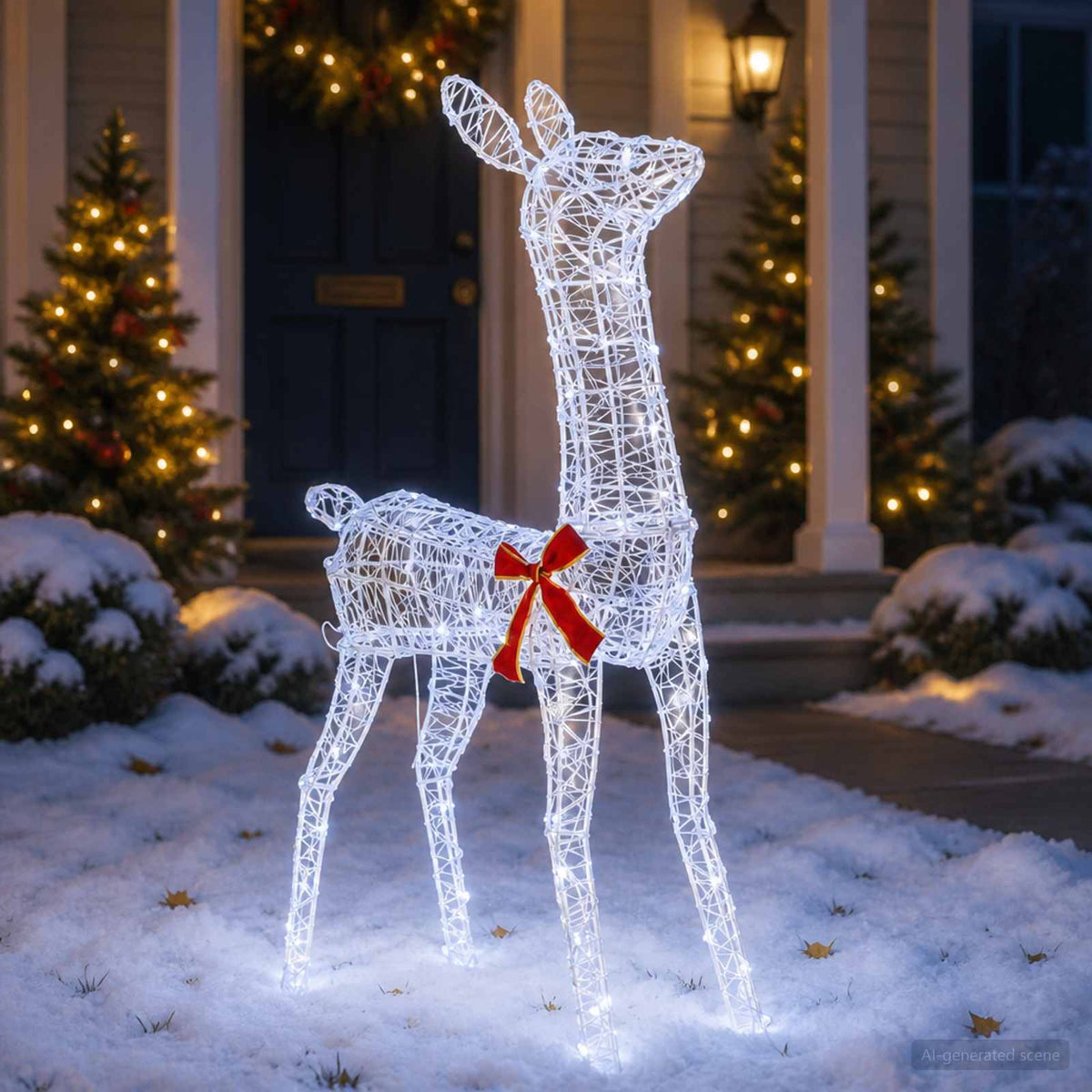 3D Kerst Rendier LOVIISA 110 LED's Koel wit 70 x 26 x 100 cm is nu te koop bij PeponiXL, paradijselijk wonen!