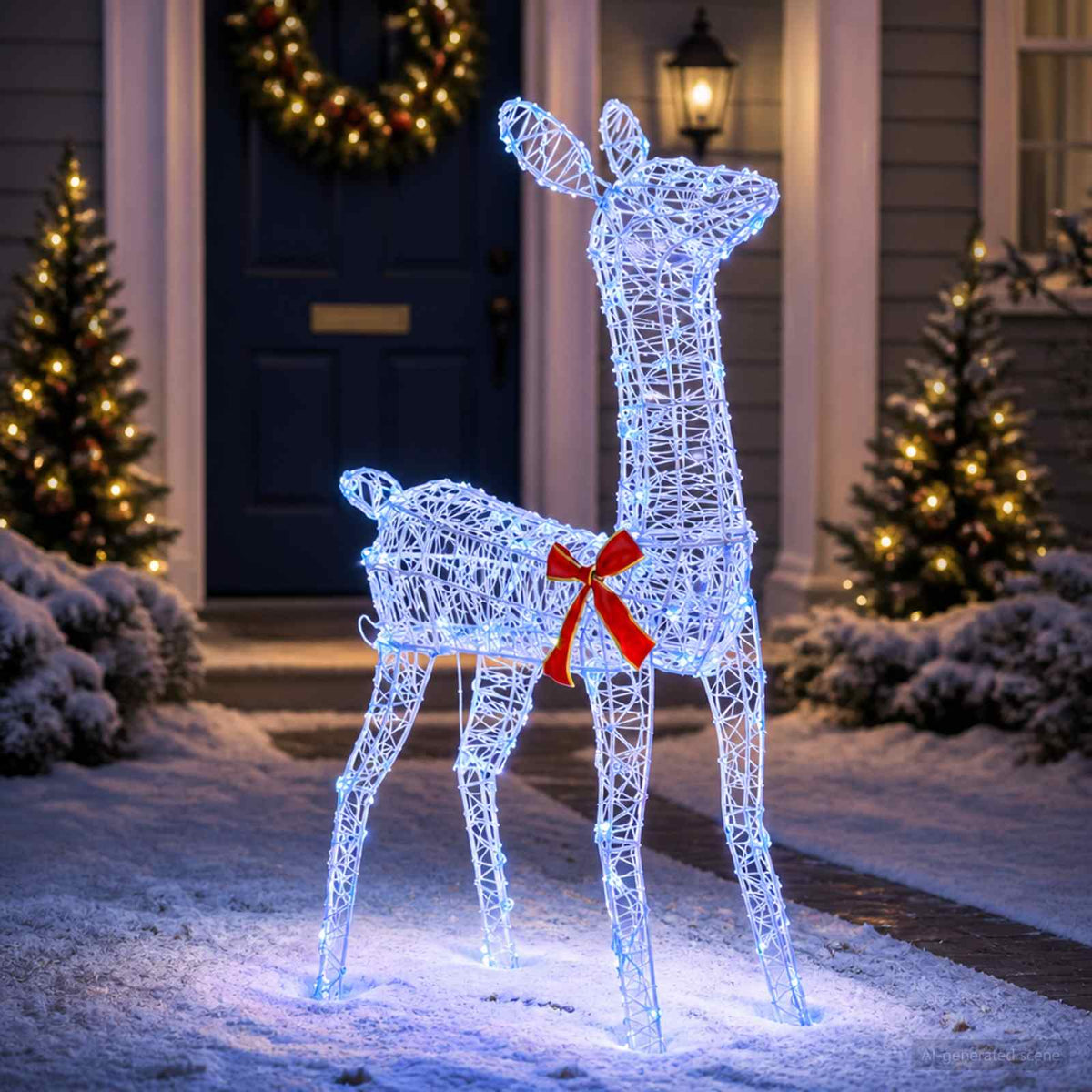 3D Kerst Rendier LOVIISA 110 LED's Blauw 70 x 26 x 100 cm is nu te koop bij PeponiXL, paradijselijk wonen!