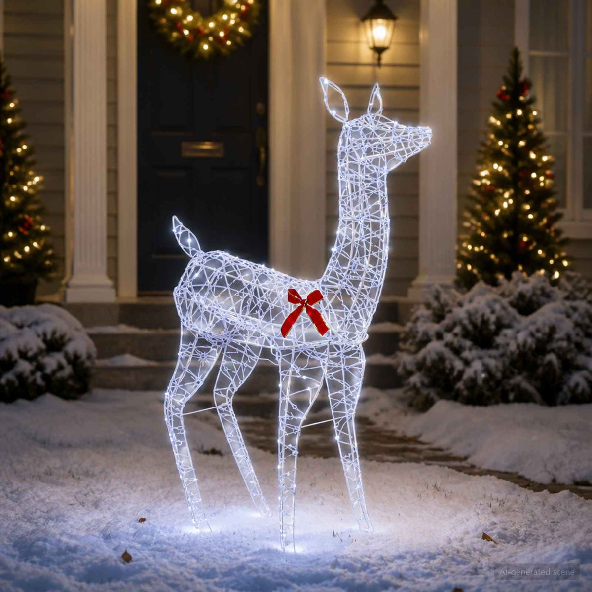 3D Kerst Rendier LOVIISA 285 LED's Koel wit 70 x 26 x 100 cm is nu te koop bij PeponiXL, paradijselijk wonen!