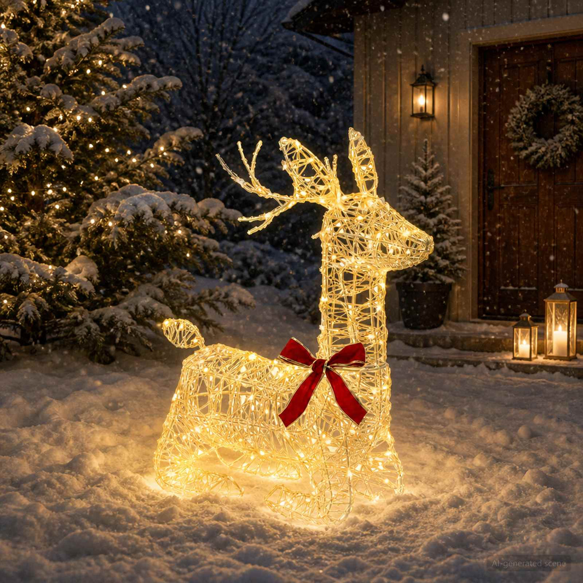 3D Kerst Rendier LOVIISA 140 LED's Warmwit 55 x 22 x 63 cm is nu te koop bij PeponiXL, paradijselijk wonen!