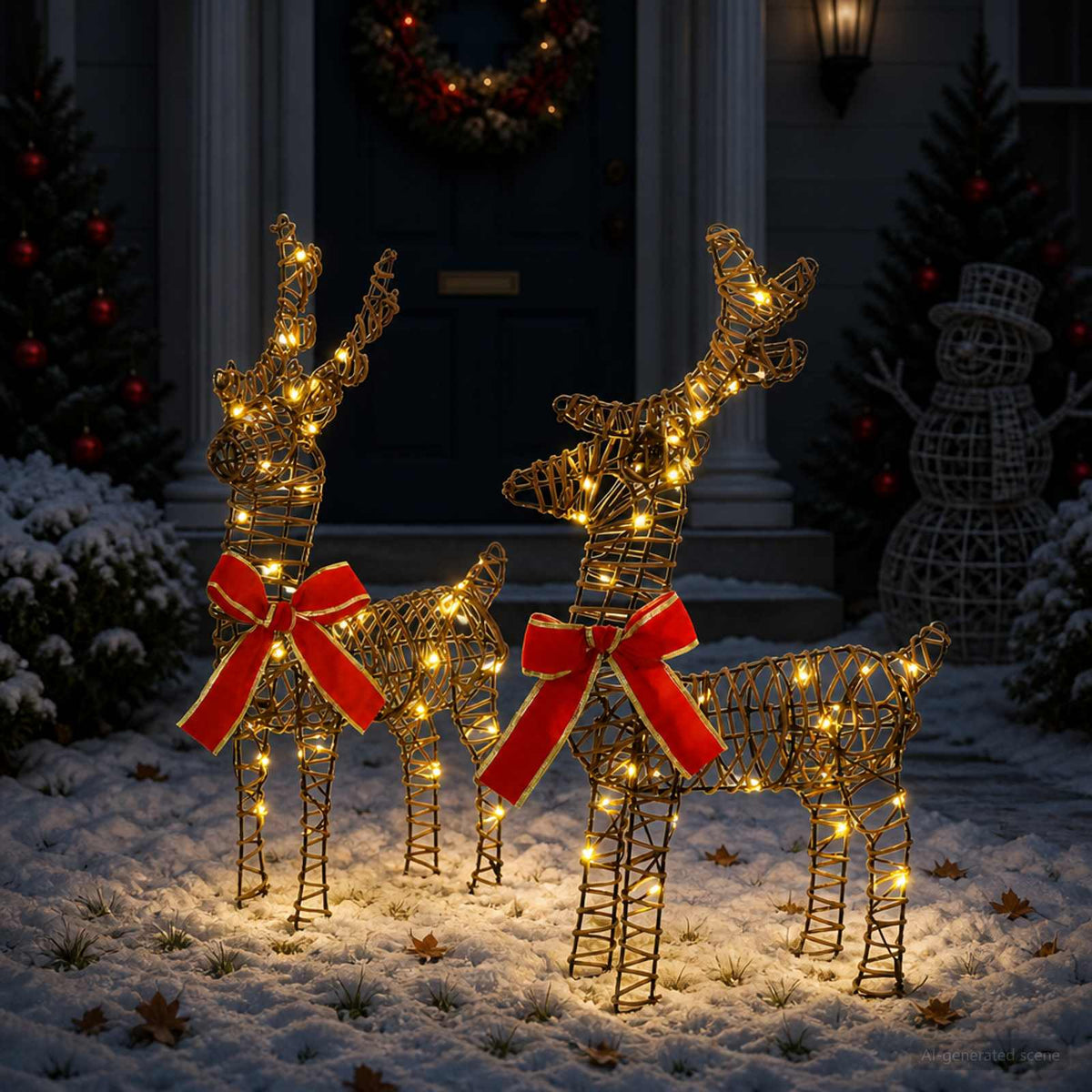 3D Kerst Rendier LOVIISA 2 st 80 LED's Warmwit is nu te koop bij PeponiXL, paradijselijk wonen!