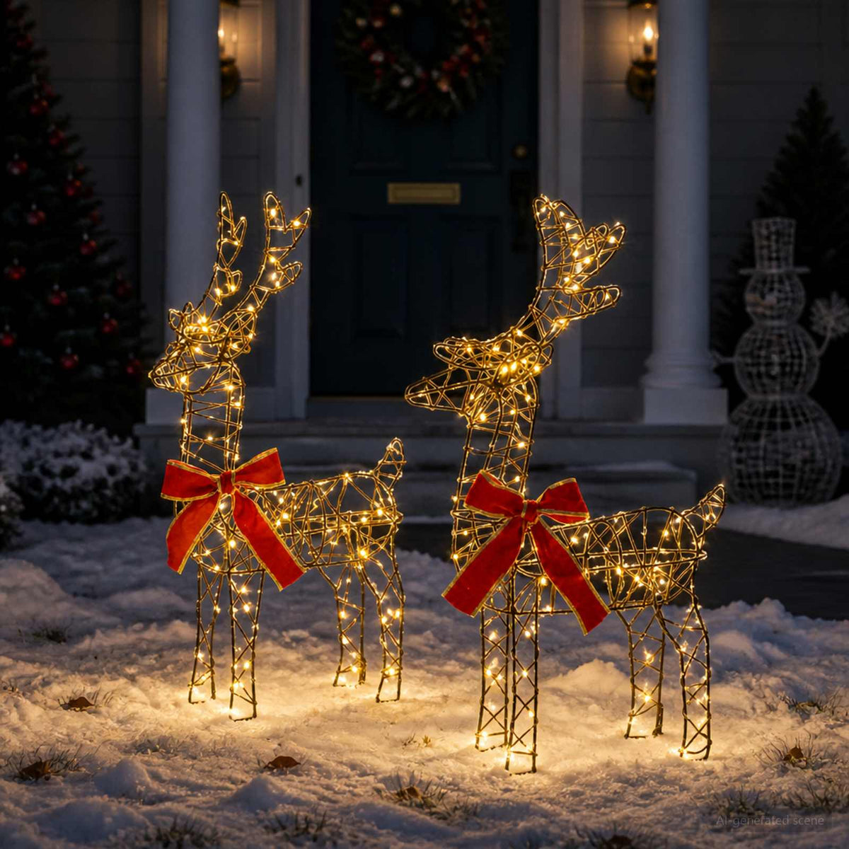 3D Kerst Rendier LOVIISA 2 st 180 LED's Warmwit is nu te koop bij PeponiXL, paradijselijk wonen!