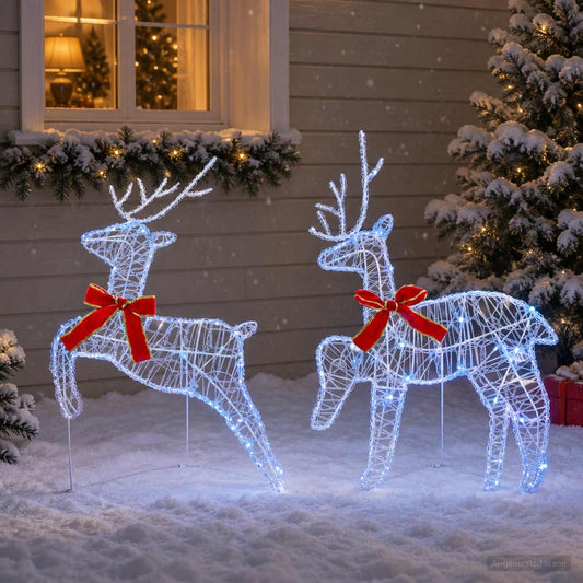 Kerst Rendier 2 st 40 LED's Blauw 43 x 19 x 65 cm is nu te koop bij PeponiXL, paradijselijk wonen!