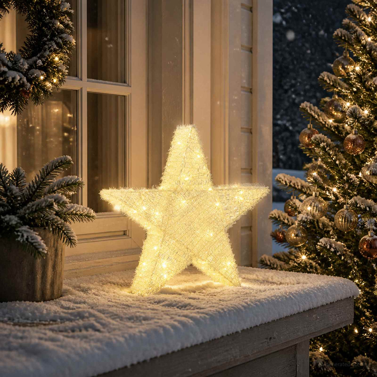 3D-kerstster 50 LED's Warmwit 55 x 53,5 x 10 cm is nu te koop bij PeponiXL, paradijselijk wonen!
