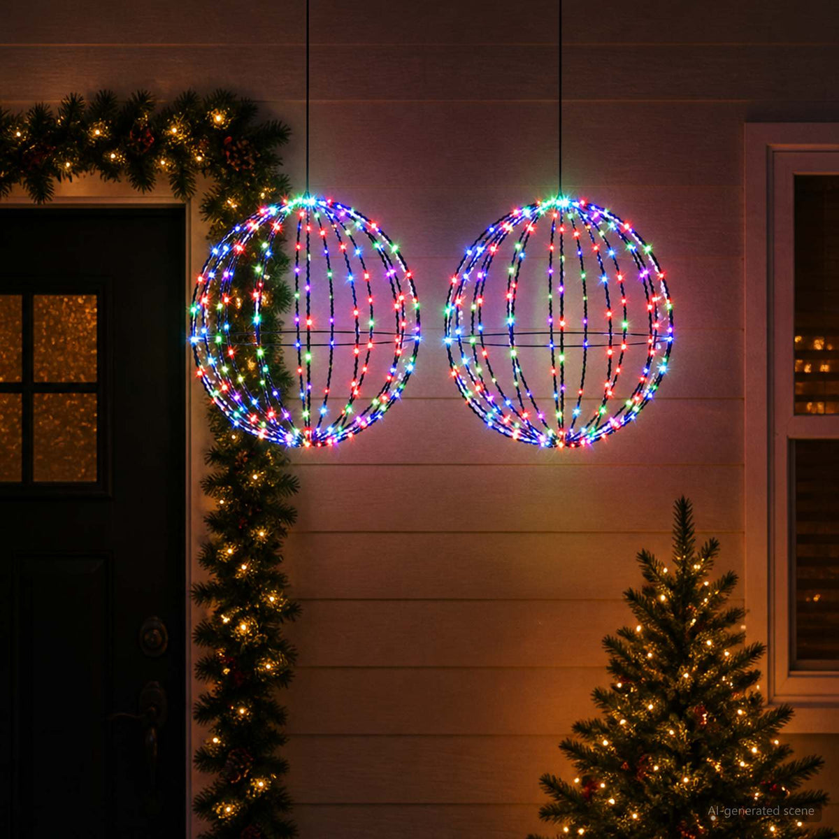 vidaXL Kerst Finial Licht 2 st 240 LED's Meerkleurig