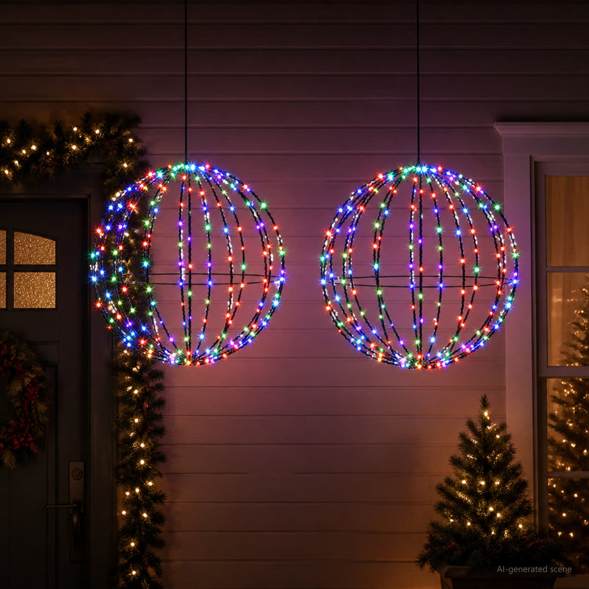 Kerst Finial Licht 2 st 384 LED's Meerkleurig is nu te koop bij PeponiXL, paradijselijk wonen!