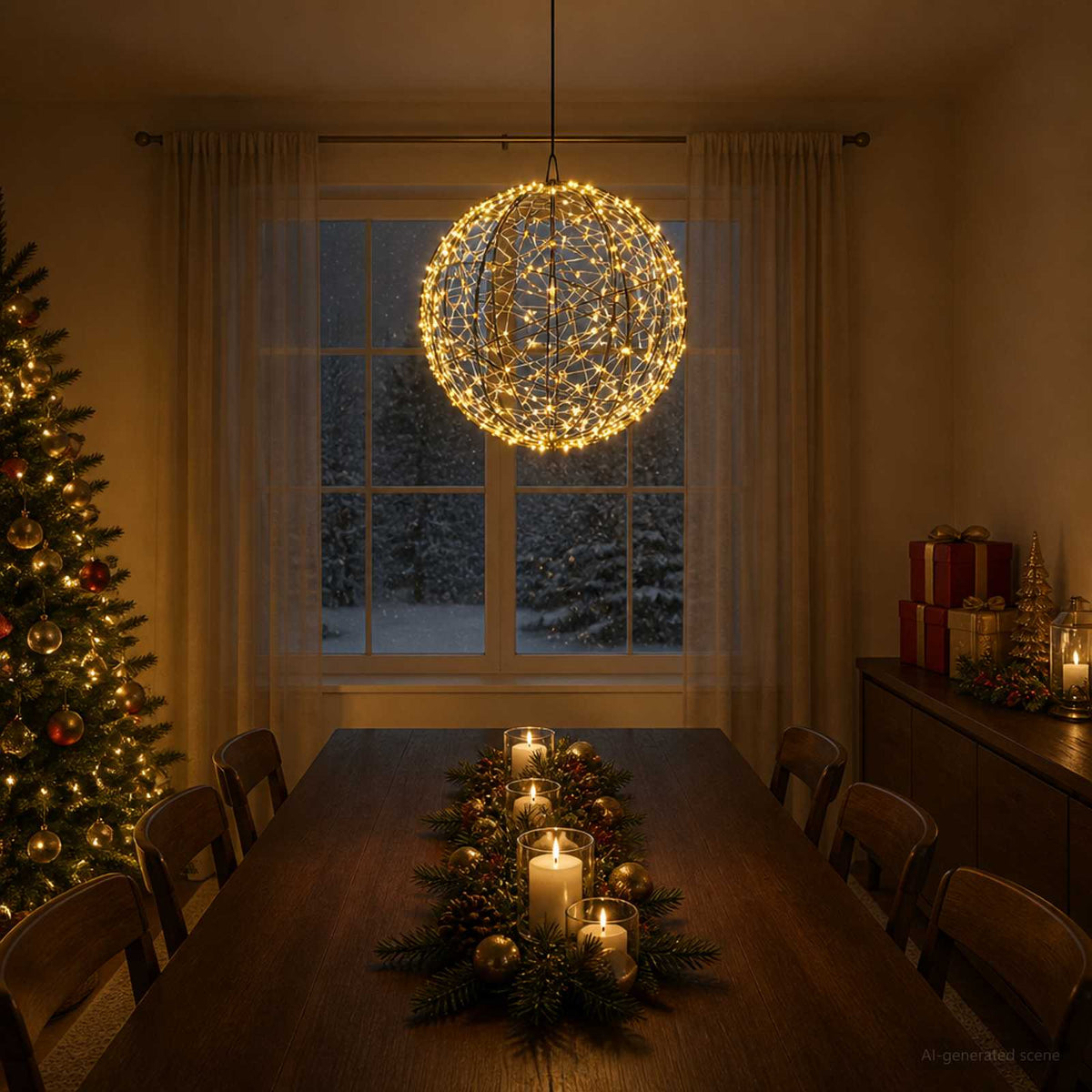 Kerst Finial Licht 750 LED's Warmwit Ø 50 x 52 cm is nu te koop bij PeponiXL, paradijselijk wonen!