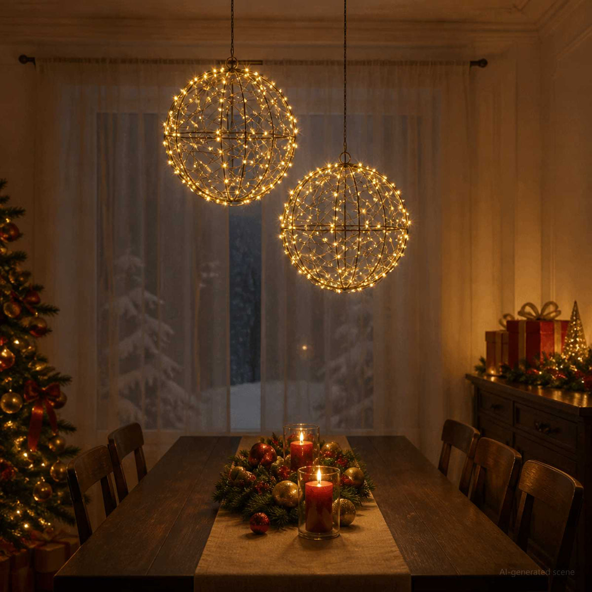 Kerst Finial Licht 2 st 400 LED's Warmwit Diameter 20 x 22 cm is nu te koop bij PeponiXL, paradijselijk wonen!