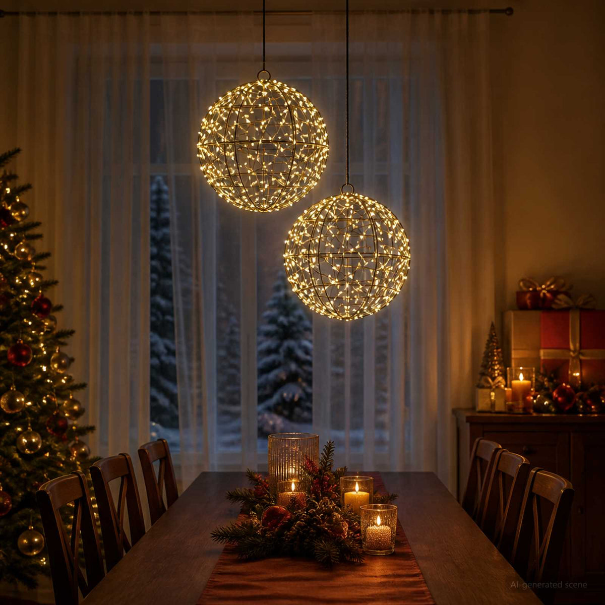 Kerst Finial Licht 2 st 600 LED's Warmwit Ø 30 x 32 cm is nu te koop bij PeponiXL, paradijselijk wonen!