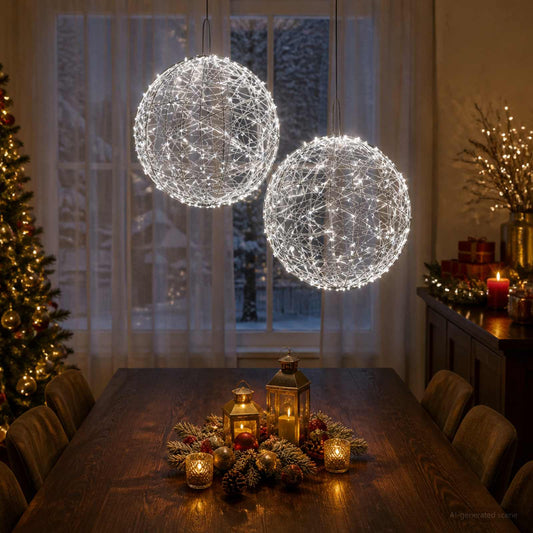 Kerst Finial Licht 2 st 1900 LED's Koel wit Ø 60 x 63 cm is nu te koop bij PeponiXL, paradijselijk wonen!