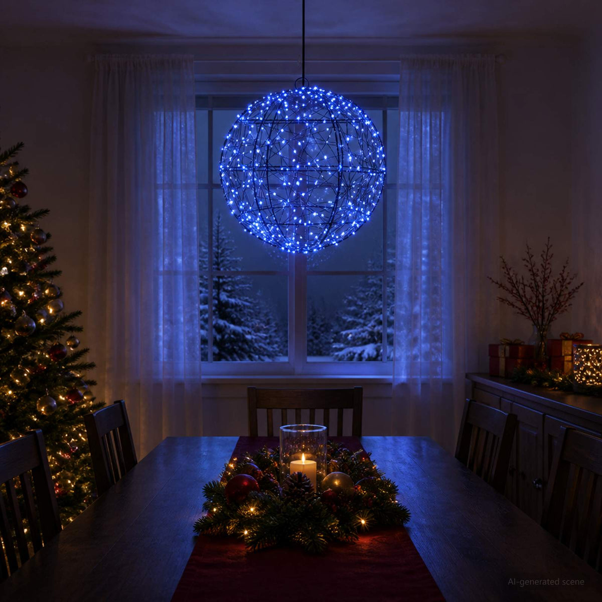 Kerst Finial Licht 300 LED's Blauw Ø 30 x 32 cm is nu te koop bij PeponiXL, paradijselijk wonen!