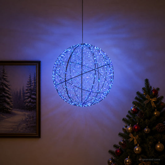 vidaXL Kerst Finial Licht 750 LED's Blauw Ø 50 x 52 cm