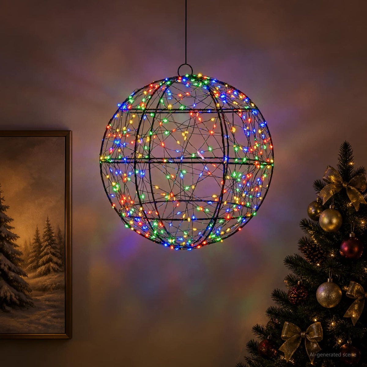 Kerst Finial Licht 300 LED's Meerkleurig Ø 30 x 32 cm is nu te koop bij PeponiXL, paradijselijk wonen!
