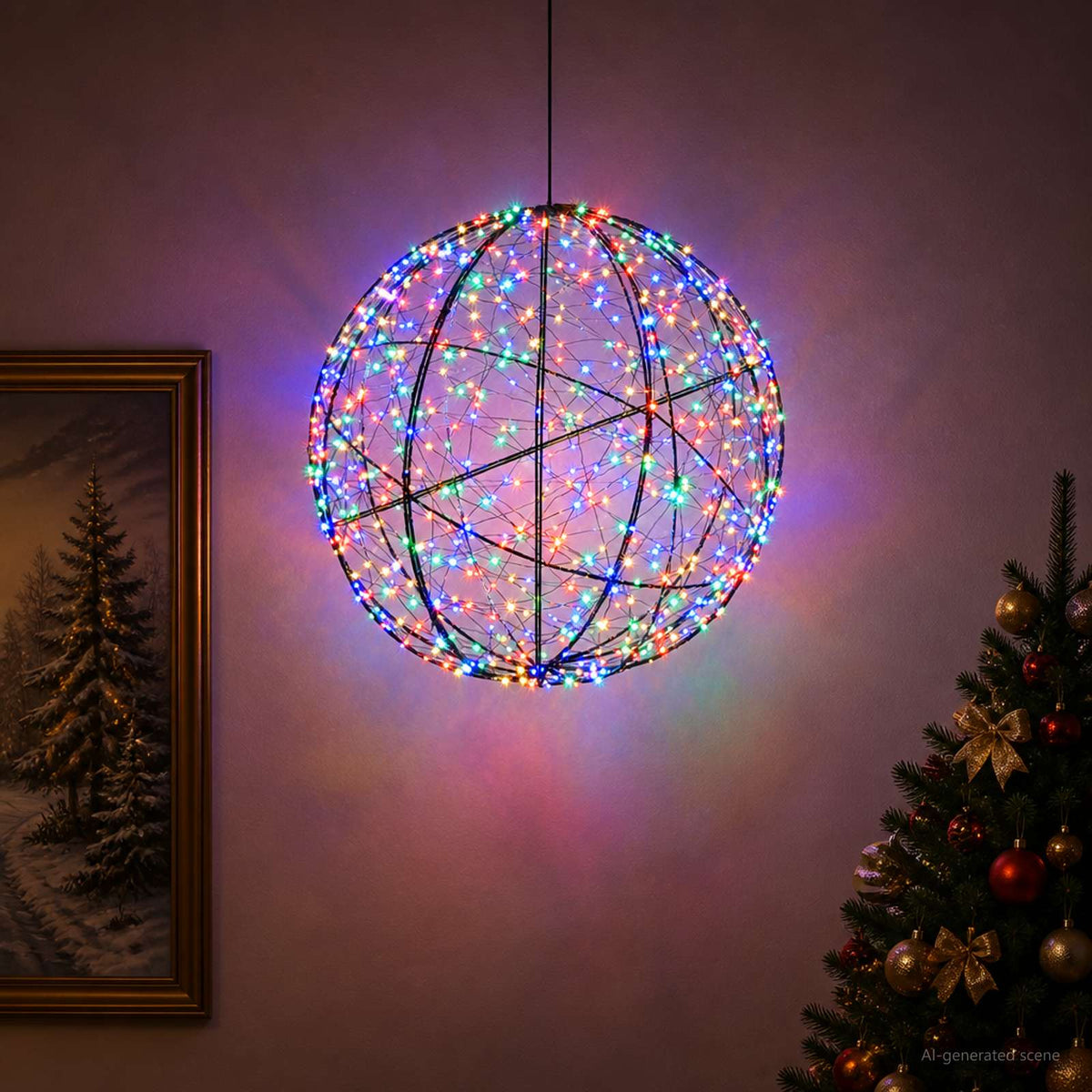Kerst Finial Licht 750 LED's Meerkleurig Ø 50 x 52 cm is nu te koop bij PeponiXL, paradijselijk wonen!