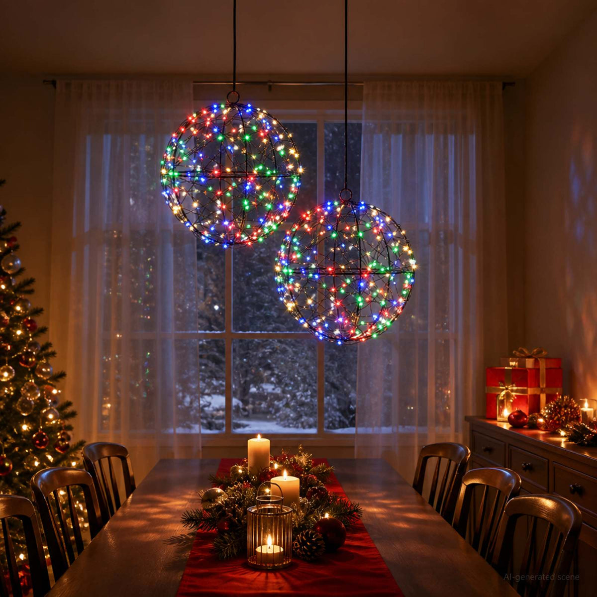 Kerst Finial Licht 2 st 400 LED's Meerkleurig is nu te koop bij PeponiXL, paradijselijk wonen!
