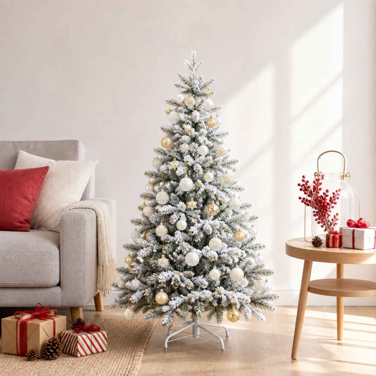 Kerstballen set 88 st Goud en wit Ø 6 cm Kunststof is nu te koop bij PeponiXL, paradijselijk wonen!