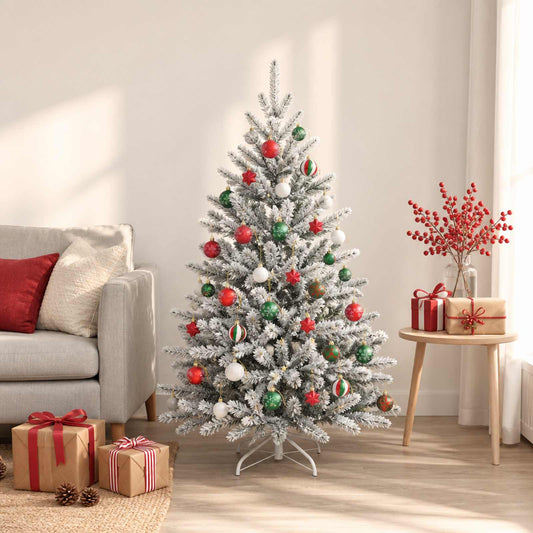 Kerstballen set 88 st Rood, groen en wit Ø 6 cm Kunststof is nu te koop bij PeponiXL, paradijselijk wonen!
